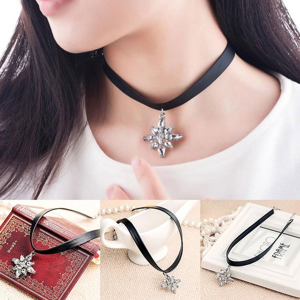 gothic leather crystal choker rhinestone geometric charm pendant choker necklace women clavicle chain, Golden;silver
gothic leather crystal choker rhinestone geometric charm pendant choker necklace women clavicle chain, Golden;silver