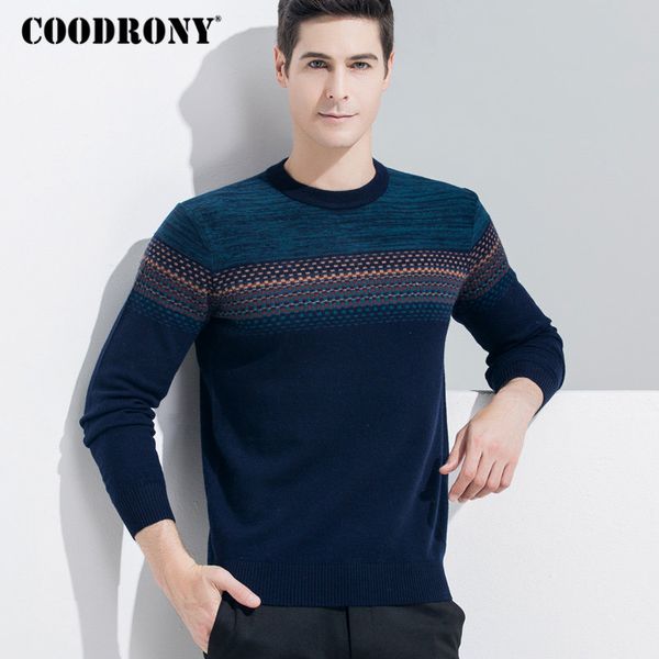 coodrony men sweater cashmere pullover men 2018 winter christmas thick warm merino woolen sweaters casual o-neck pull homme 8338, White;black
coodrony men sweater cashmere pullover men 2018 winter christmas thick warm merino woolen sweaters casual o-neck pull homme 8338, White;black