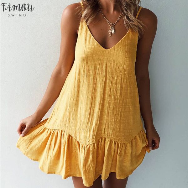 loose summer dress cotton dress white halter v neck ruffled dress women casual spaghetti strap mini 2020, Black;gray
loose summer dress cotton dress white halter v neck ruffled dress women casual spaghetti strap mini 2020, Black;gray
