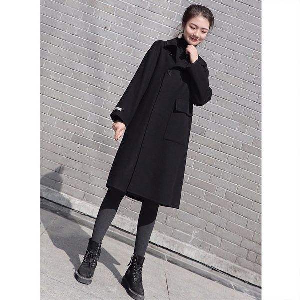 women winter korean style black long wool blend trench coat 2020 ladies fashion windbreaker clothes 2xl
women winter korean style black long wool blend trench coat 2020 ladies fashion windbreaker clothes 2xl