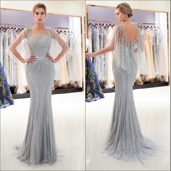 2019 gorgeous illusion capped evening dresses open back major beadings sheath floor length prom gowns cps1175, Black;red
2019 gorgeous illusion capped evening dresses open back major beadings sheath floor length prom gowns cps1175, Black;red