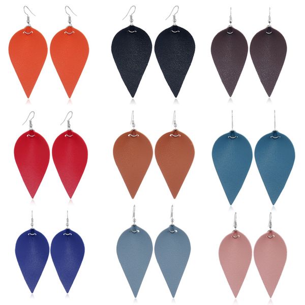 creative leaves shape pu leather earrings simple leaf waterdrop earring dangle leather eardrop women jewelry statement party gifts 9colors, Silver
creative leaves shape pu leather earrings simple leaf waterdrop earring dangle leather eardrop women jewelry statement party gifts 9colors, Silver
