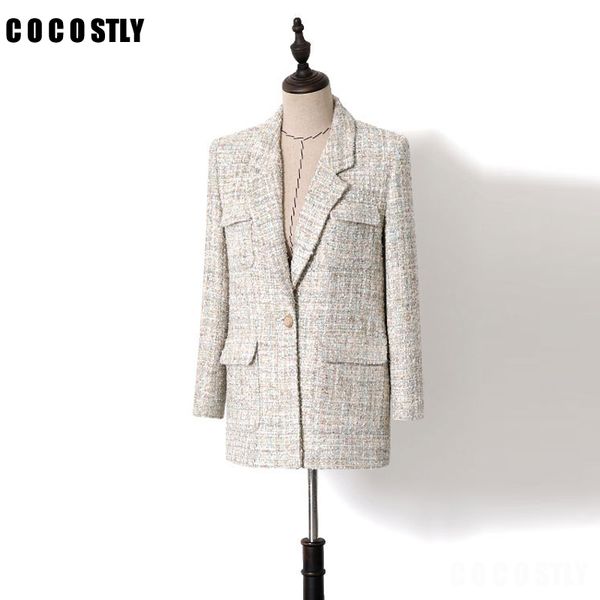 blazer women tweed lapel one-piece autumn women blazers and jackets new small fragrance tweed office lady jacket coat, White;black
blazer women tweed lapel one-piece autumn women blazers and jackets new small fragrance tweed office lady jacket coat, White;black
