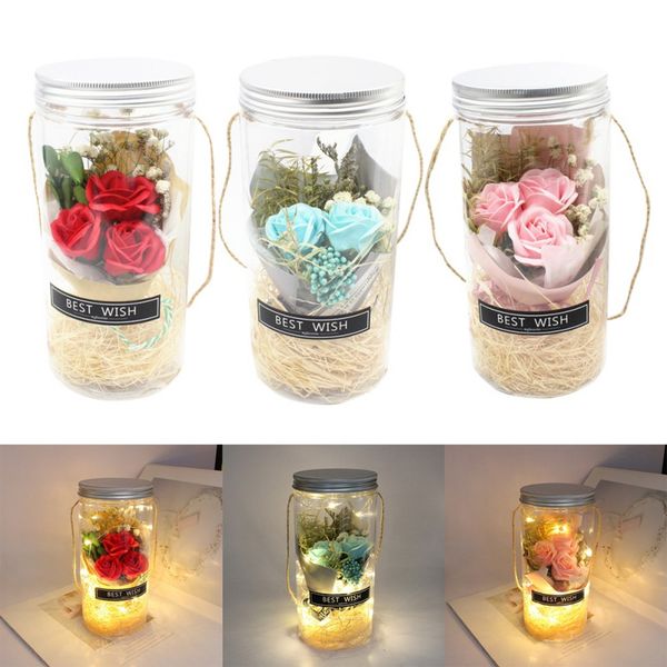 artificial flower soap rose flower with led light string in bottle for valentine's wedding anniversary birthday gift home decor
artificial flower soap rose flower with led light string in bottle for valentine's wedding anniversary birthday gift home decor
