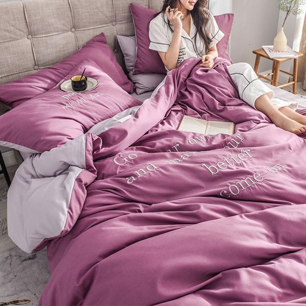simple embroidery bedding set 4pcs modern home duvet cover sheet pillowcase sanding bedding 4 piece sets solid color quilt cover
simple embroidery bedding set 4pcs modern home duvet cover sheet pillowcase sanding bedding 4 piece sets solid color quilt cover