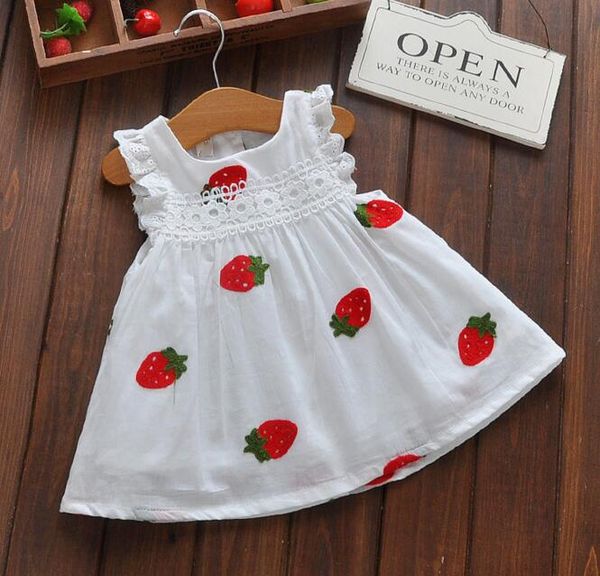 girls cartoon strawberry dress baby summer sleeveless lace dress kids cute white color cotton dresses, Red;yellow
girls cartoon strawberry dress baby summer sleeveless lace dress kids cute white color cotton dresses, Red;yellow