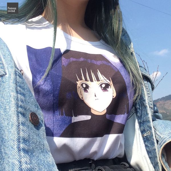 kawaii t shirt vrouwen zomer casual harajuku t shirt print sailor moon nieuwe losse korte plus size tee shirt femme, White
kawaii t shirt vrouwen zomer casual harajuku t shirt print sailor moon nieuwe losse korte plus size tee shirt femme, White