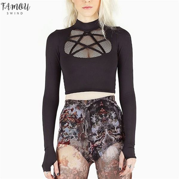 lace hollow collar women gothic punk black long sleeve mesh bandage causal blouse blusas mujer de moda lady, White
lace hollow collar women gothic punk black long sleeve mesh bandage causal blouse blusas mujer de moda lady, White
