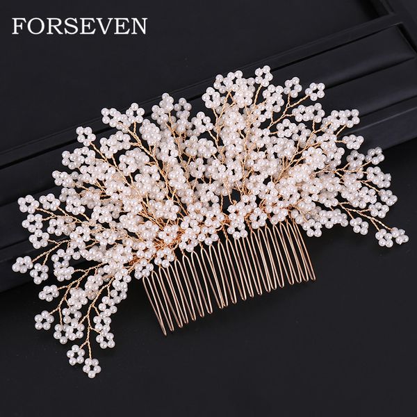full pearl bridal hair combs wedding hair accessories floral and pearl comb for women bride ornaments golden headpiece, Golden;white
full pearl bridal hair combs wedding hair accessories floral and pearl comb for women bride ornaments golden headpiece, Golden;white