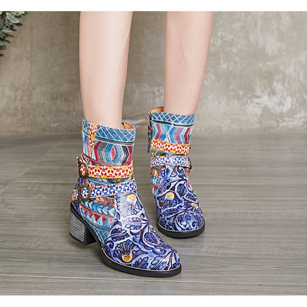 sondr platform high heel ankle boots for women fashion genuine leather woman shoes square heels ethnic retro zipper buty damskie, Black
sondr platform high heel ankle boots for women fashion genuine leather woman shoes square heels ethnic retro zipper buty damskie, Black