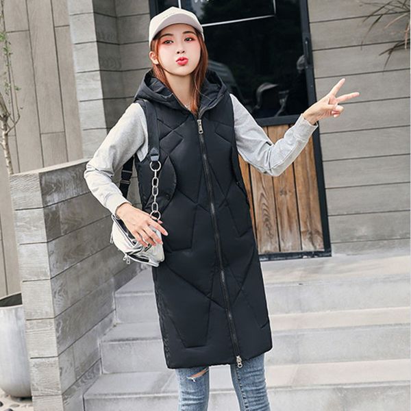 winter jacket women 2019 new long coat autumn warm coats parka female solid color vest outwear manteau femme hiver, Black
winter jacket women 2019 new long coat autumn warm coats parka female solid color vest outwear manteau femme hiver, Black