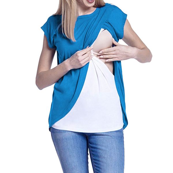 women's maternity pregnancy t shirt nursing wrap cap sleeves double layer shirts t shirt nursing breastfeeding 2020, White
women's maternity pregnancy t shirt nursing wrap cap sleeves double layer shirts t shirt nursing breastfeeding 2020, White