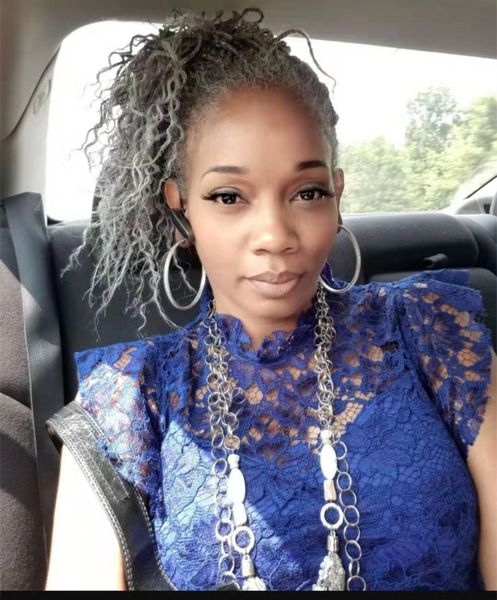fashion lady girl hairstyle grey kinky bun ponytails silver grey women hair extension salt&pepper natural gray human hair ponytail hairpiece, Black
fashion lady girl hairstyle grey kinky bun ponytails silver grey women hair extension salt&pepper natural gray human hair ponytail hairpiece, Black