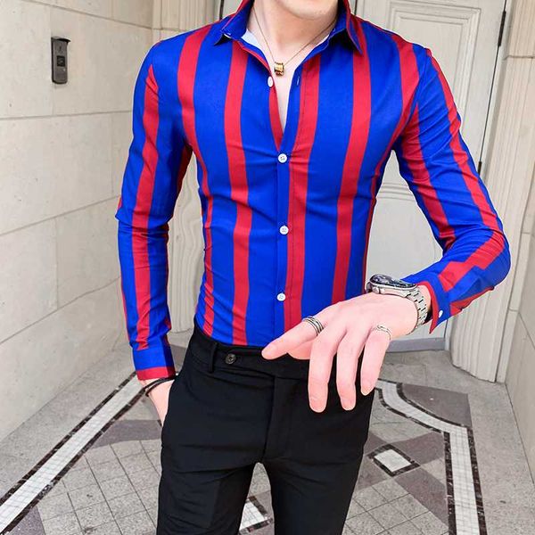 gzdeerax wide stripe mens shirts luxury long sleeve green blue party mens dress shirts fashion slim fit nightclub male, White;black
gzdeerax wide stripe mens shirts luxury long sleeve green blue party mens dress shirts fashion slim fit nightclub male, White;black