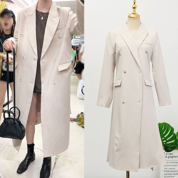 kpop blackpink jennie spring new women's coat korean windbreaker female streetwear double breasted ladies long chic trench coats, Tan;black
kpop blackpink jennie spring new women's coat korean windbreaker female streetwear double breasted ladies long chic trench coats, Tan;black