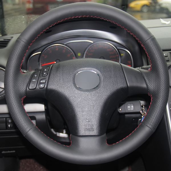 diy hand sewing black genuine leather car steering wheel cover for old mazda 3 mazda 5 mazda 6 2003-2009
diy hand sewing black genuine leather car steering wheel cover for old mazda 3 mazda 5 mazda 6 2003-2009