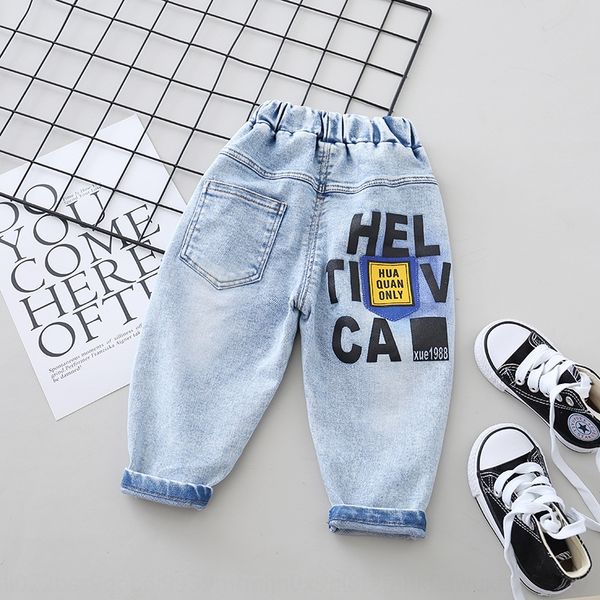 season 2020 boy girl's jeans panty panty wear jeans children's letter pants small children's pants thin style, Blue
season 2020 boy girl's jeans panty panty wear jeans children's letter pants small children's pants thin style, Blue