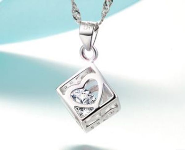 925 sterling silver necklace female fashion cube box hollow clavicle chain pendant new
925 sterling silver necklace female fashion cube box hollow clavicle chain pendant new