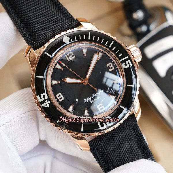luxury fifty fathoms 50 fathoms 5015-3630-52a japan miyota 821a mechanical black dial mens watch rose gold case nylon band sport watches, Slivery;brown
luxury fifty fathoms 50 fathoms 5015-3630-52a japan miyota 821a mechanical black dial mens watch rose gold case nylon band sport watches, Slivery;brown