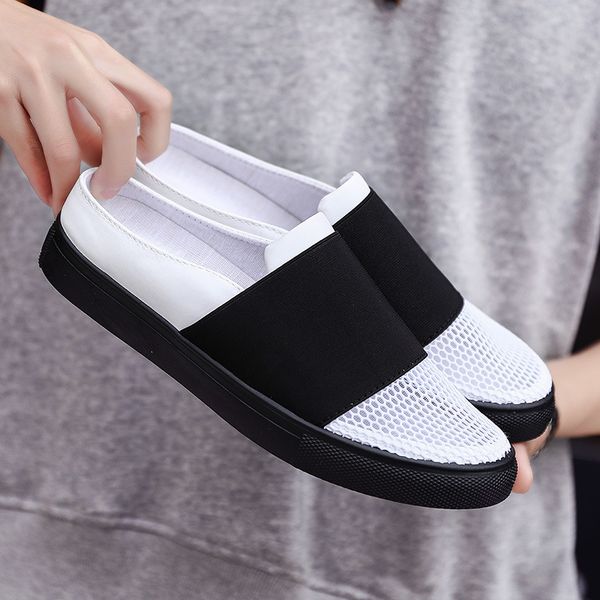 2019 new style summer couple's shoes men breathable mesh slipper fashion man casual flat closed-toe slippers, Black
2019 new style summer couple's shoes men breathable mesh slipper fashion man casual flat closed-toe slippers, Black