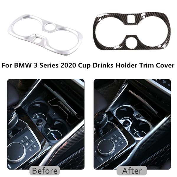 car interior accessories chrome/carbon fiber cup drinks holder trim cover frame for 3 series g20 g28 325li 2019 2020 decor
car interior accessories chrome/carbon fiber cup drinks holder trim cover frame for 3 series g20 g28 325li 2019 2020 decor