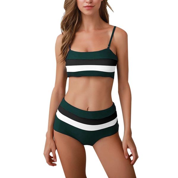 2 pcs/set women summer bikini sets beach stripe color matching swimsuit set padded biquini swimsuit women bathing suit, White;black
2 pcs/set women summer bikini sets beach stripe color matching swimsuit set padded biquini swimsuit women bathing suit, White;black