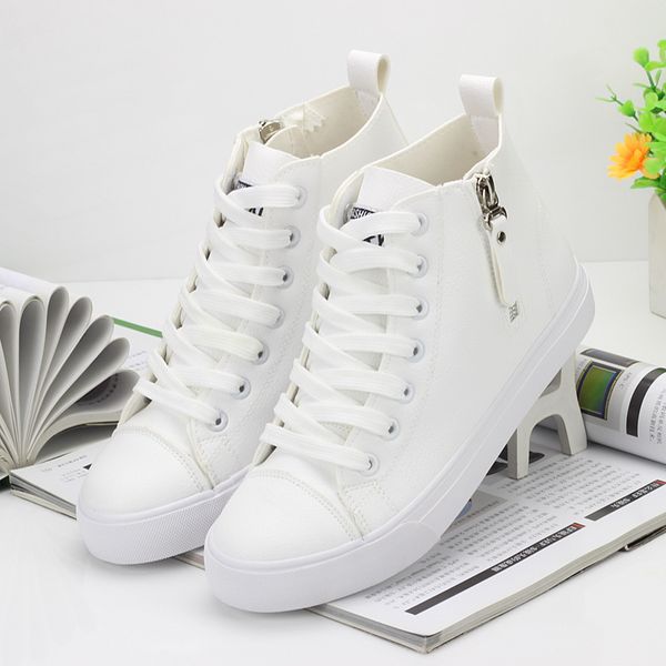 2018 autumn and winter new women high-shoes vulcanized pu leather lace-up flats fashion sneakers sellers boots promotin mx200425, Black
2018 autumn and winter new women high-shoes vulcanized pu leather lace-up flats fashion sneakers sellers boots promotin mx200425, Black