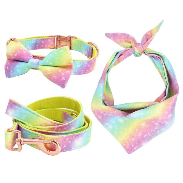 rainbow dog collar bow tie with metal buckle big and small dog cat collar pet accessories
rainbow dog collar bow tie with metal buckle big and small dog cat collar pet accessories