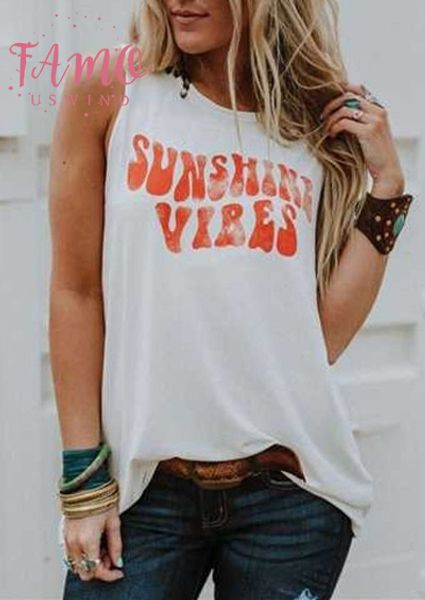 women fashion tank summer sleeveless female t shirt letter print o neck tank casual lady, White
women fashion tank summer sleeveless female t shirt letter print o neck tank casual lady, White