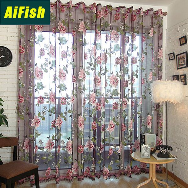 pastoral rustic purple flowers sheer voile curtains for living room kitchen bedroom windows curtains tulle draperies wp223# 30
pastoral rustic purple flowers sheer voile curtains for living room kitchen bedroom windows curtains tulle draperies wp223# 30