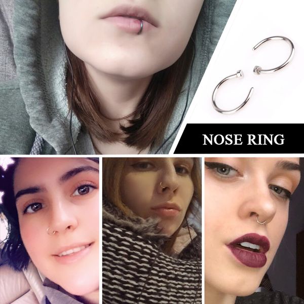 nose rings and studs septum piercing clip jewelry body women nose rings, Slivery;golden
nose rings and studs septum piercing clip jewelry body women nose rings, Slivery;golden