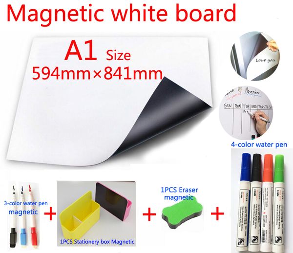 a1 magnetic white board and magnetic stationery storage box 1 eraser 4 color watercolor pen 3 marker pen memo boards
a1 magnetic white board and magnetic stationery storage box 1 eraser 4 color watercolor pen 3 marker pen memo boards