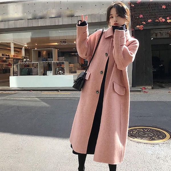 women's wool & blends 2021 fashion long coat solid batwing sleeve warm blend patch designs winter lapel straight woolen outerwear, Black
women's wool & blends 2021 fashion long coat solid batwing sleeve warm blend patch designs winter lapel straight woolen outerwear, Black