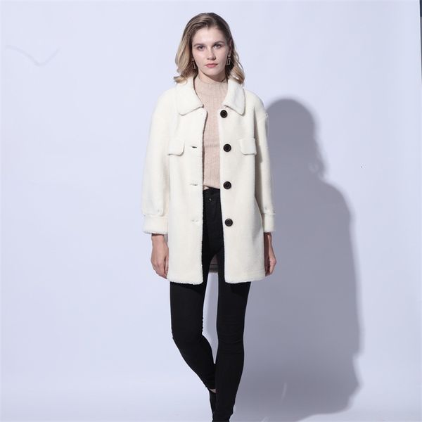 2019 woolen loose coat sheep shearing overcoat grain down short fund coat one suit-dress leather and fur loose, Black
2019 woolen loose coat sheep shearing overcoat grain down short fund coat one suit-dress leather and fur loose, Black