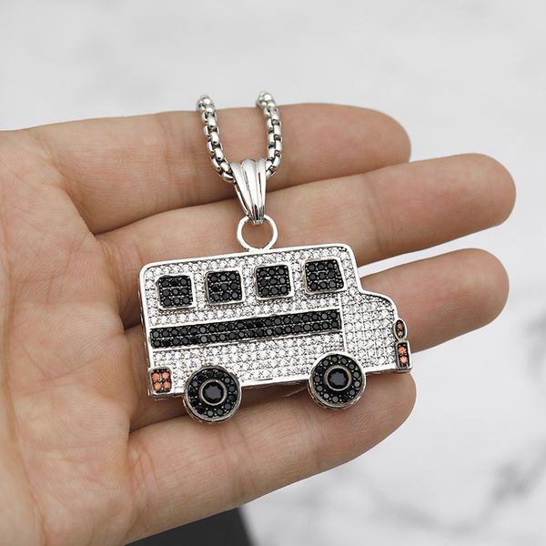 fashion punk bus charm crystal zircon necklace pendant men and women silver chain personality hip hop rock jewelry wholesale
fashion punk bus charm crystal zircon necklace pendant men and women silver chain personality hip hop rock jewelry wholesale