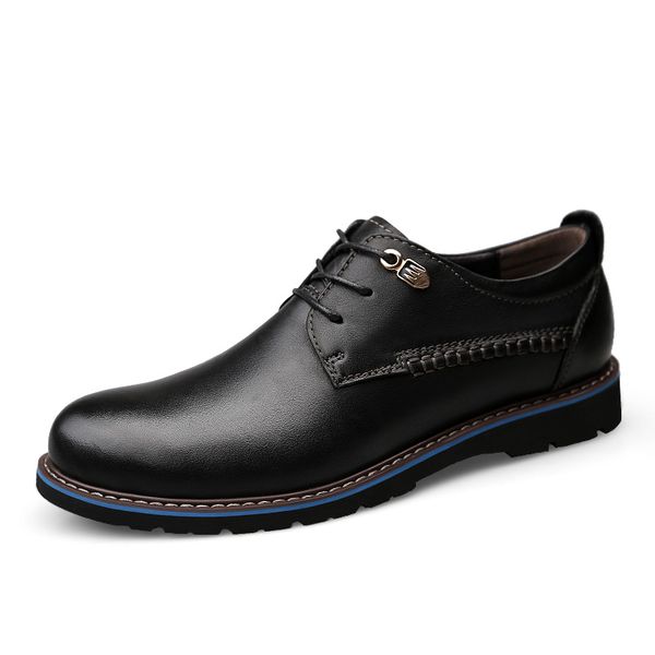 british style men's genuine leather shoes classic business casual shoes fashion handmade dress flats oxfords 2019 new, Black
british style men's genuine leather shoes classic business casual shoes fashion handmade dress flats oxfords 2019 new, Black