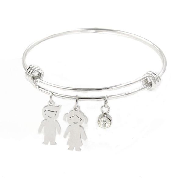 bangle silver color stainless steel boy girl figure couple pendant bracelet adjustable lover jewelry, Black
bangle silver color stainless steel boy girl figure couple pendant bracelet adjustable lover jewelry, Black