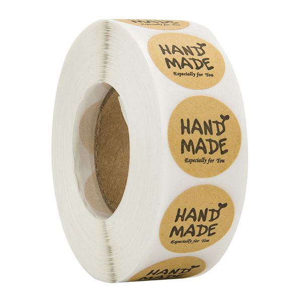 500pcs handmade sticker, 1'' round hand made stickers roll kraft paper strong adhesive stickers
500pcs handmade sticker, 1'' round hand made stickers roll kraft paper strong adhesive stickers
