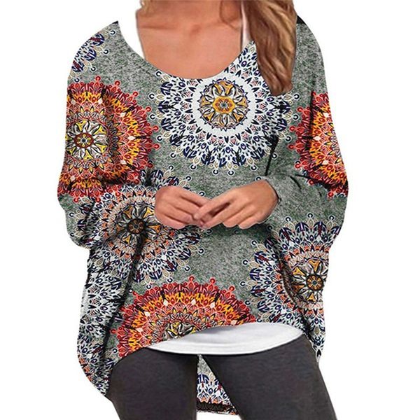 plus size winter fashion boho print blouse loose female womens long sleeve shirt blusas femininas pullover, White
plus size winter fashion boho print blouse loose female womens long sleeve shirt blusas femininas pullover, White