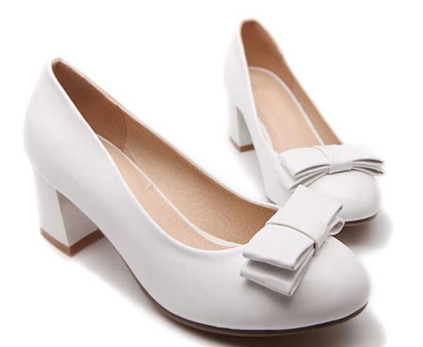 2019 women's shoes in spring and autumn with new style high heel coarse heel round head bowknot @205, Black
2019 women's shoes in spring and autumn with new style high heel coarse heel round head bowknot @205, Black