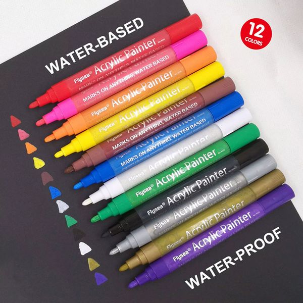12 colors/set acrylic paint marker pen for ceramic rock glass canvas painting odorless needle water-based paint pen 2 mm line
12 colors/set acrylic paint marker pen for ceramic rock glass canvas painting odorless needle water-based paint pen 2 mm line