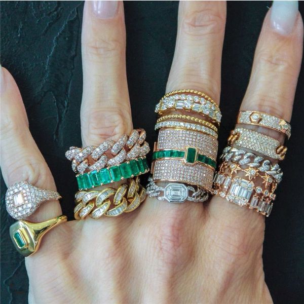unique design statement stackable rings for women wedding cubic zircon engagement dubai punk bridal finger ring, Slivery;golden
unique design statement stackable rings for women wedding cubic zircon engagement dubai punk bridal finger ring, Slivery;golden