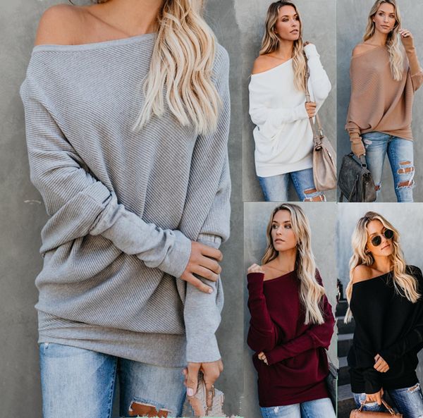women pullover spring autumn casual thin knitted sweater off shoulder sweatshirts female fashion solid color, Black
women pullover spring autumn casual thin knitted sweater off shoulder sweatshirts female fashion solid color, Black