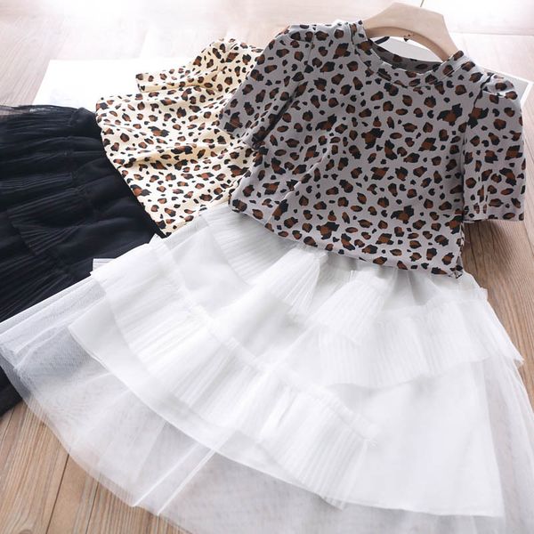 2020 summer girls sets leopard print t shirt and skirts children's clothing wholesale, White
2020 summer girls sets leopard print t shirt and skirts children's clothing wholesale, White
