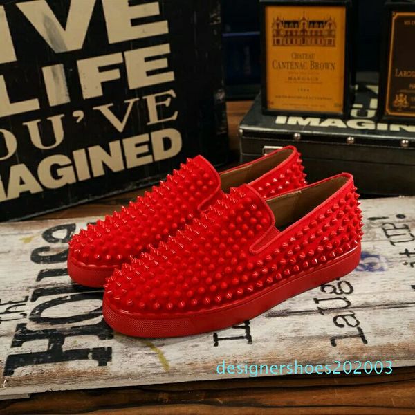 luxury designer red bottom loafers for men women genuine leather slip on platform casual sneakers spikes wedding party flats men 35-46 d03, Black
luxury designer red bottom loafers for men women genuine leather slip on platform casual sneakers spikes wedding party flats men 35-46 d03, Black