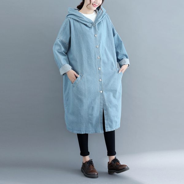 2019 women's spring and autumn large size denim windbreaker female korean version of the loose fashion wild denim windbreaker, Tan;black
2019 women's spring and autumn large size denim windbreaker female korean version of the loose fashion wild denim windbreaker, Tan;black