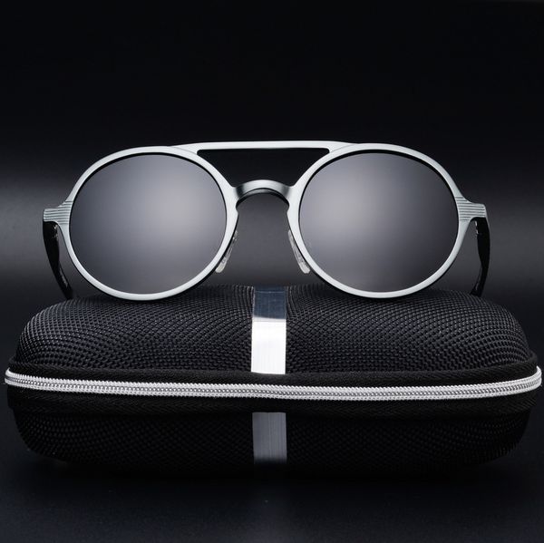2019 new polarized men's sunglasses retro round frame fashion sunglasses aluminum-magnesium glasses driving, White;black
2019 new polarized men's sunglasses retro round frame fashion sunglasses aluminum-magnesium glasses driving, White;black