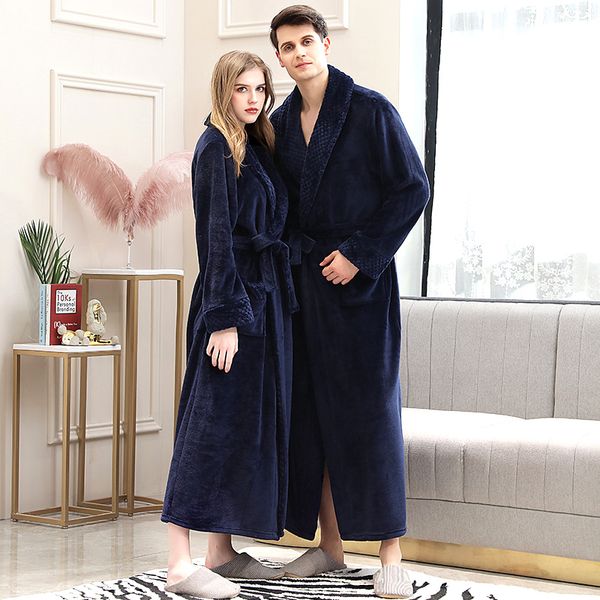 men plus size warm winter coral fleece kimono extra long bathrobe plaid flannel bath robe night dressing gown women sleepwear, Black;brown
men plus size warm winter coral fleece kimono extra long bathrobe plaid flannel bath robe night dressing gown women sleepwear, Black;brown