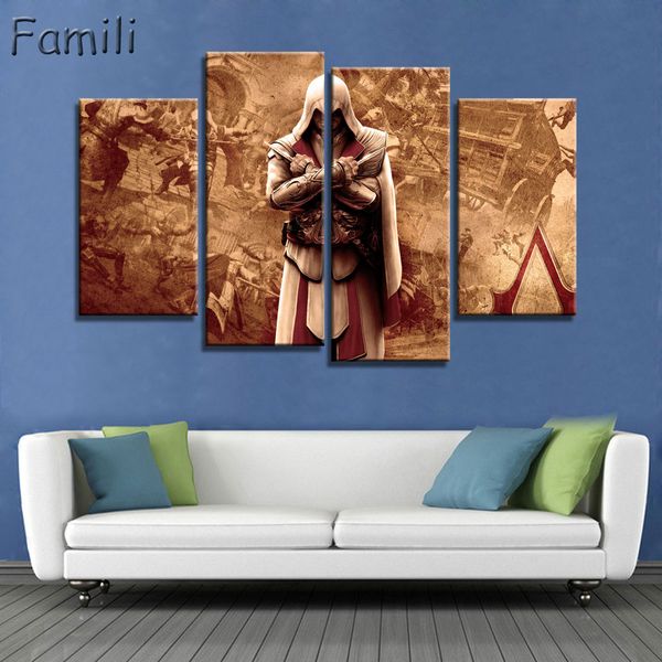 4 шт. / компл. wall art game assassins creed живопись детская комната декор печати картина холст печатная картина безрамное
4 шт. / компл. wall art game assassins creed живопись детская комната декор печати картина холст печатная картина безрамное
