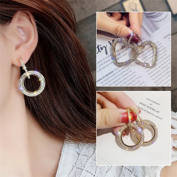 lubov big round/heart shaped hoop earrings gold silver color rhinestone earring fashion women christmas party jewelry gift, Golden;silver
lubov big round/heart shaped hoop earrings gold silver color rhinestone earring fashion women christmas party jewelry gift, Golden;silver